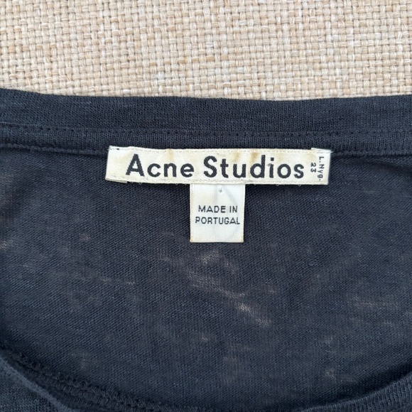 ACNE STUDIOS Wonder Linen Tee in Black - Size XS - Picture 2 of 6